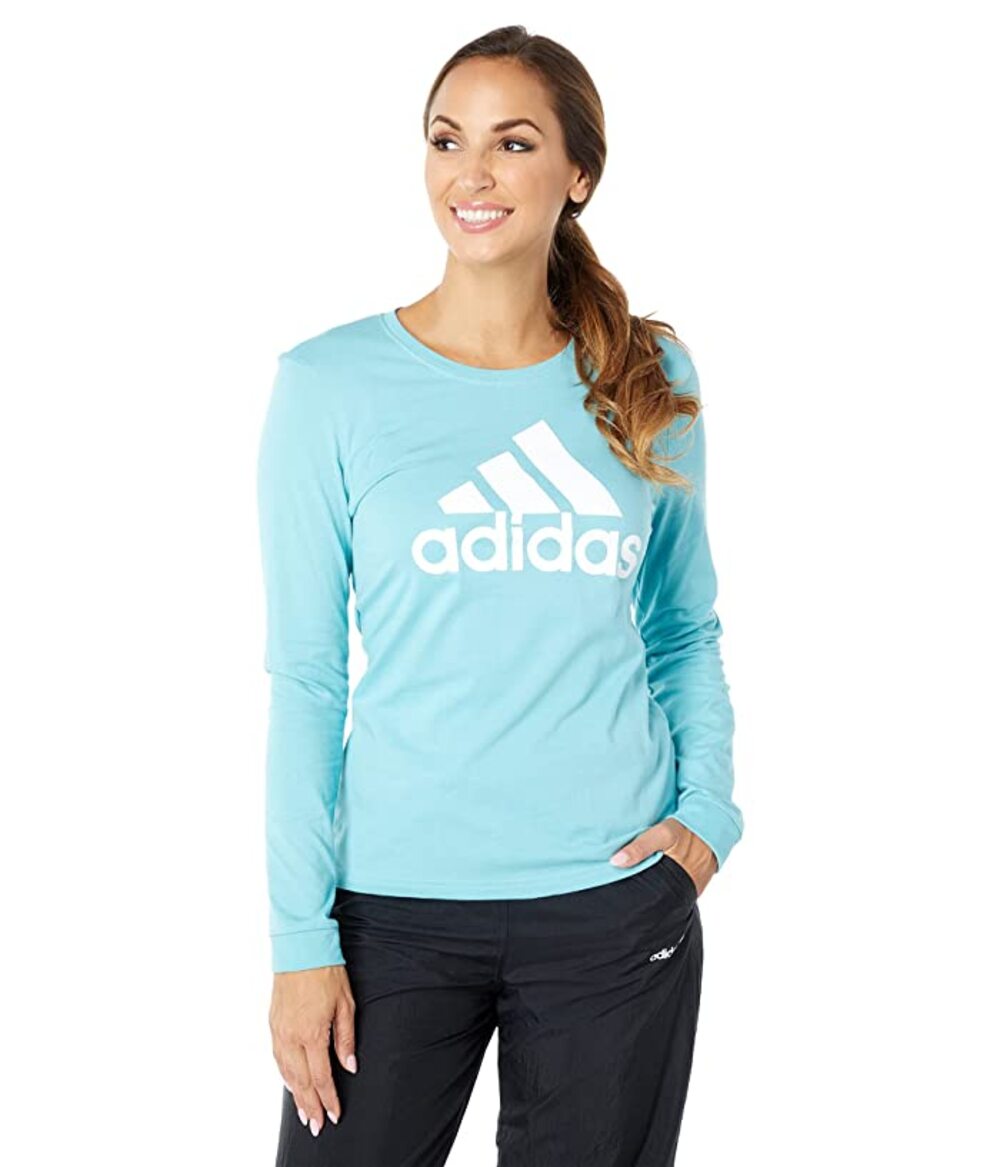 NWT adidas Badge of Sport Long Sleeve Tee Mint Ton XL
